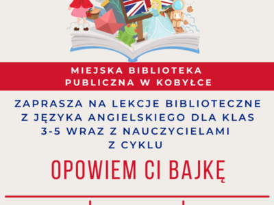 Plakat z listopadowymi zajęciami w ramach projektu Opowiem ci bajkę.
