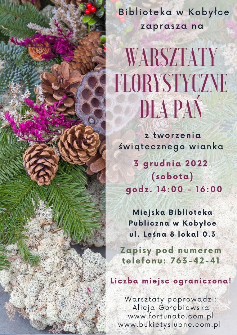 plakat informujący o warsztatach