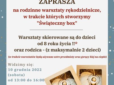 plakat informujący o warsztatach