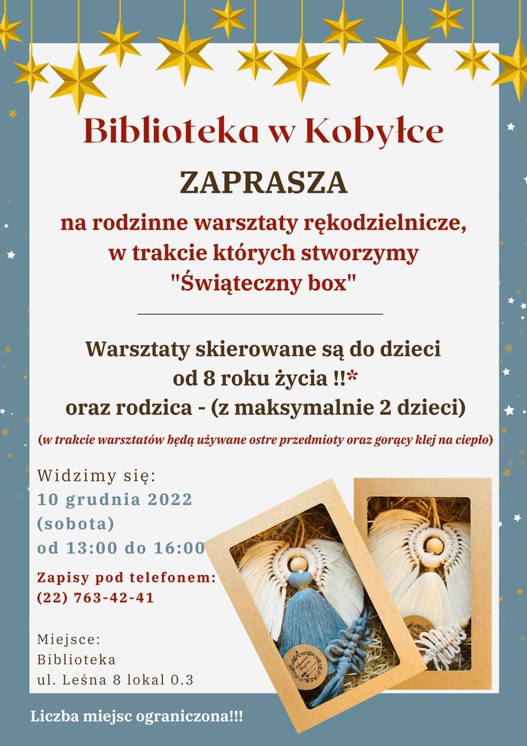 plakat informujący o warsztatach