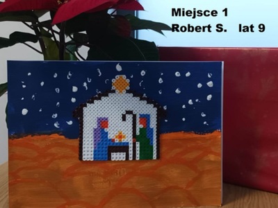 miejsce 1 praca wykonana metodą prasowanych koralików Robert S. lat 9