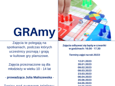 harmonogram zajęć GRAmy