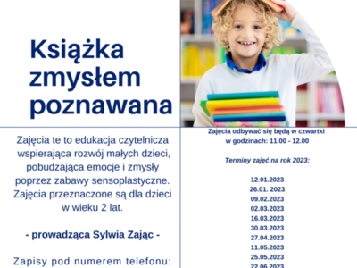 harmonogram zajęć Książka zmysłem poznawana