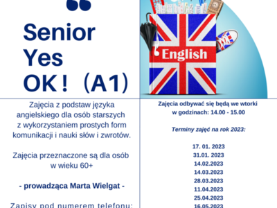 harmonogram zajęć Senior Yes OK!