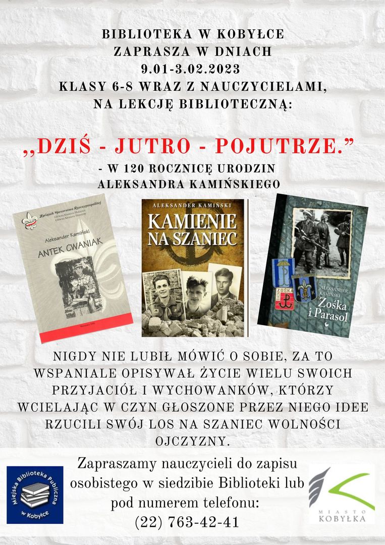 Plakat informujący o spotkaniu  autorskim