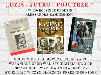 Plakat informujący o spotkaniu  autorskim