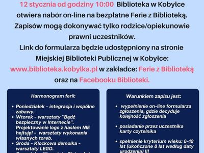 plakat informujący o zapisach