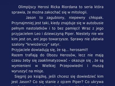 Recenzja książki "Zagubiony Heros" napisana w ramach cyklu "Z półki Tośki"