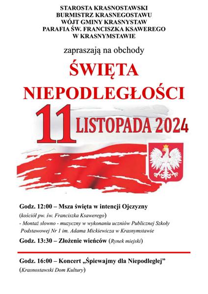 Obchody Święta Niepodległości 2024r.