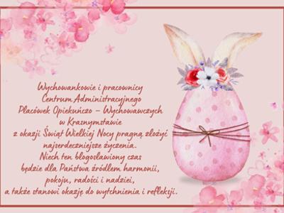 Kartka wielkanocna z życzeniami