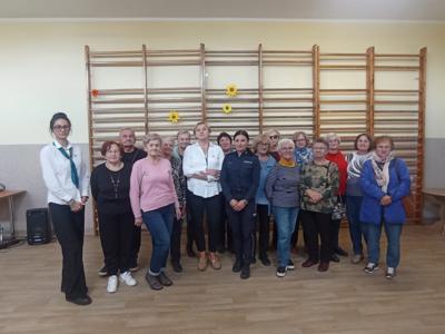 Spotkanie seniorów z przedstawicielami Policji i ZUS (23 października 2024 r.)
