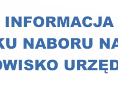 Informacja o wyniku naboru na wolne stanowisko urzędnicze