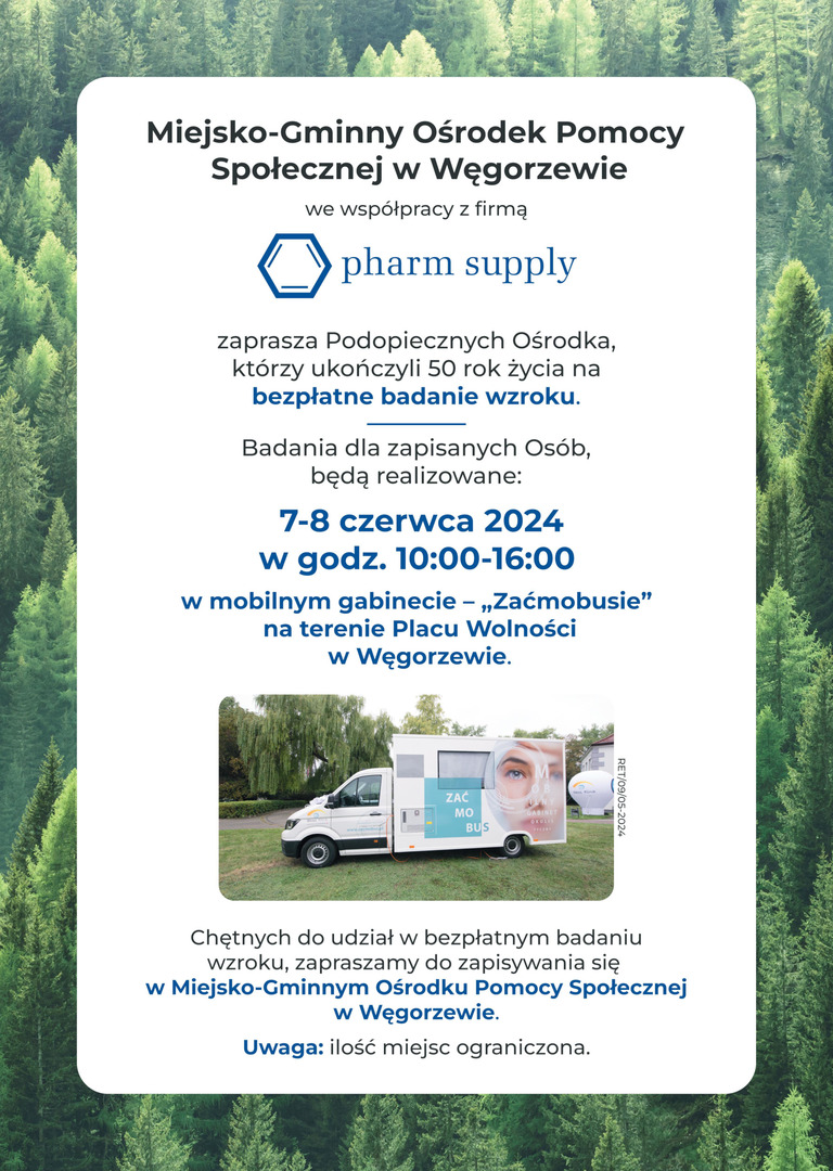 Bezpłatne badanie wzroku - plakat