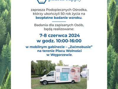 Bezpłatne badanie wzroku - plakat