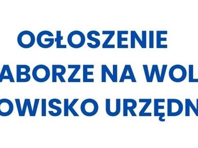 Ogłoszenie o naborze na wolne stanowisko urzędnicze