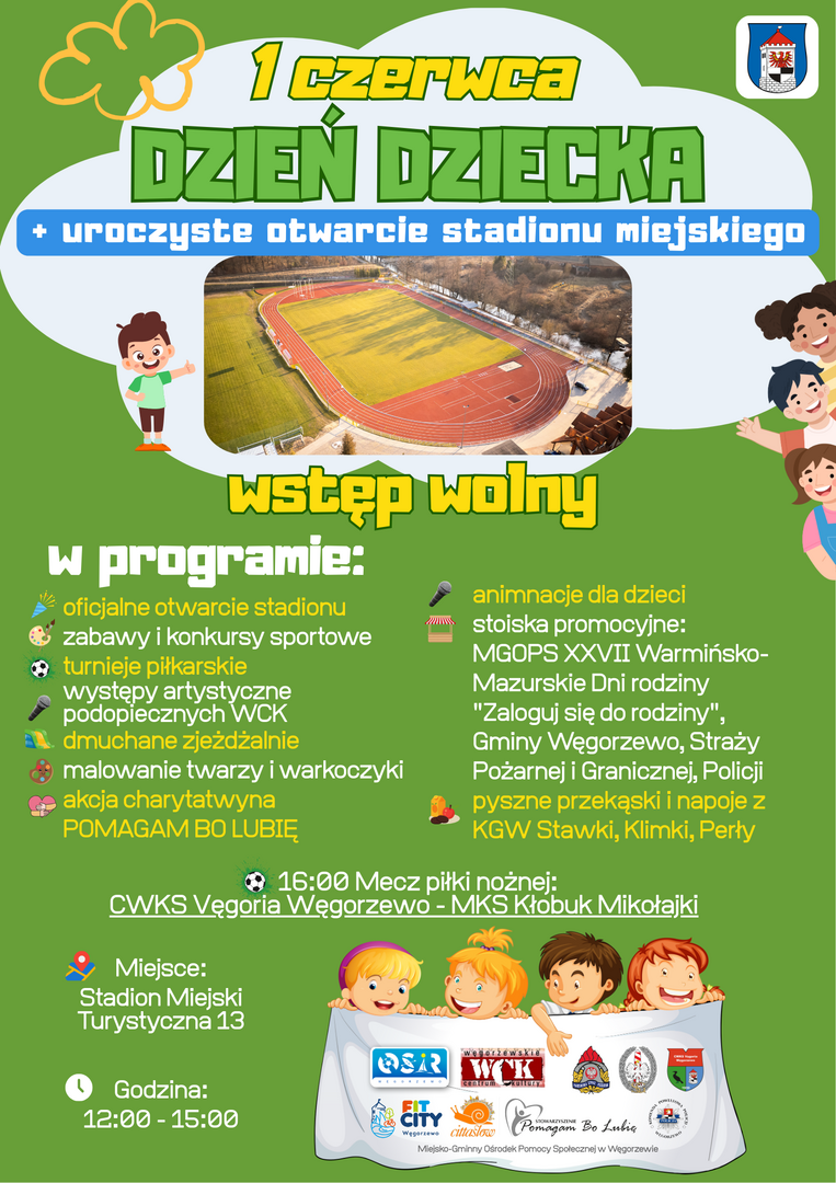 Miejsko-Gminny Ośrodek Pomocy Społecznej w Węgorzewie zaprasza na Festyn Rodzinny w ramach XXVII Warmińsko-Mazurskich Dni Rodziny