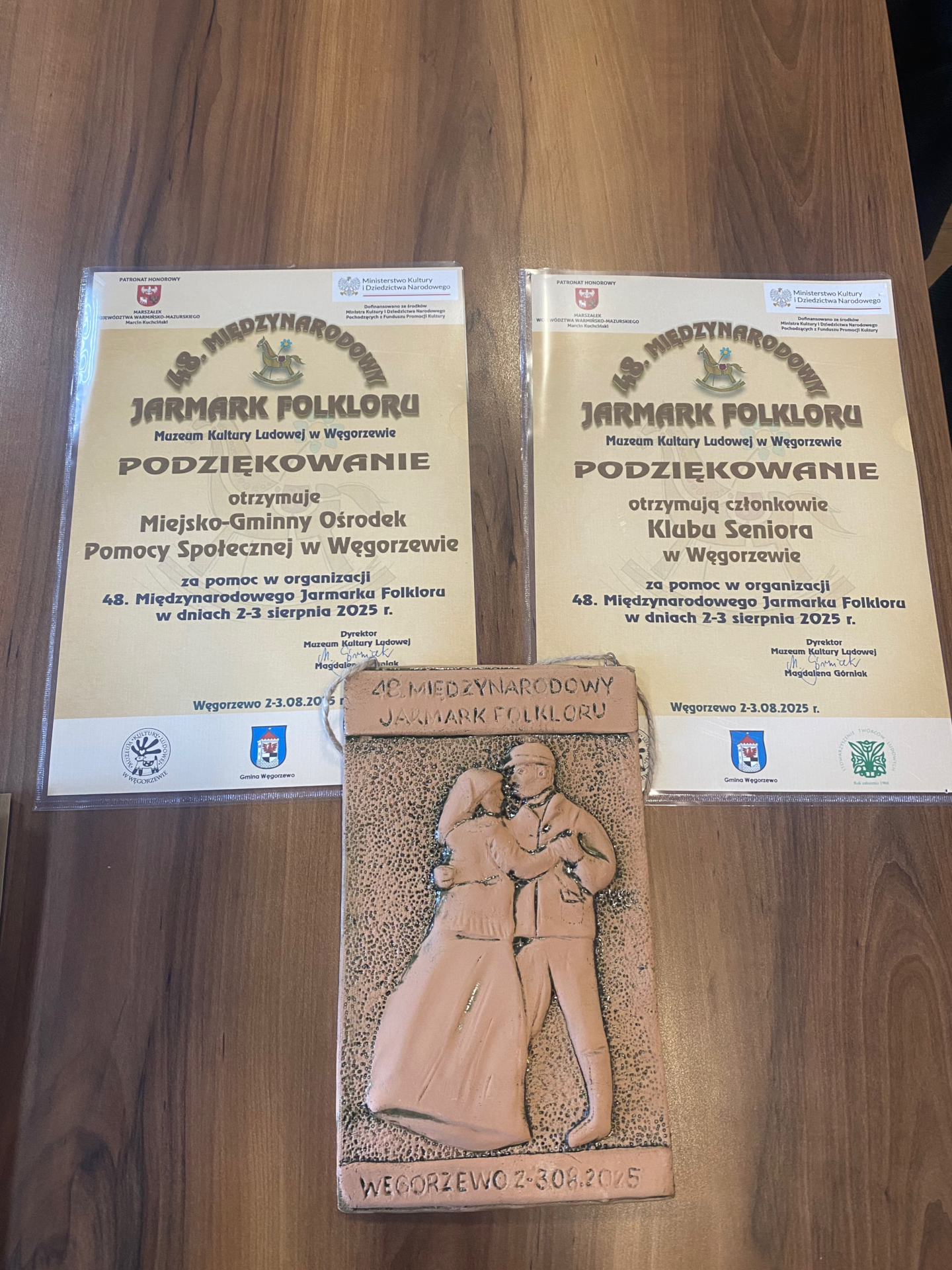 Podziękowania od Muzeum Kultury Ludowej w Węgorzewie