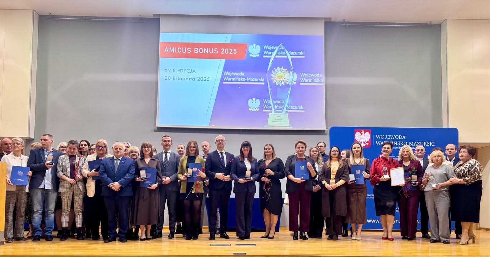 Gala Amicus Bonus 2025 – wyróżnienie dla Miejsko-Gminnego Ośrodka Pomocy Społecznej w Węgorzewie