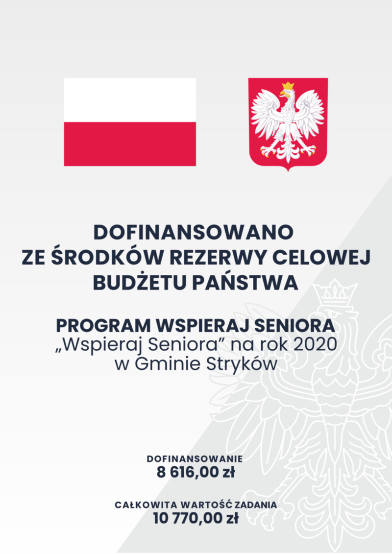 Wspieraj Seniora na rok 2020 Plakat [png]