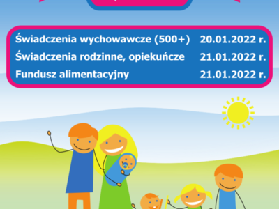 Terminy wypłat styczeń 2022 r. plakat informacyjny [png]