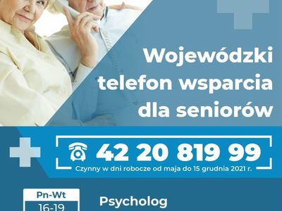Wojewódzki Telefon Wsparcia Dla Seniorów 42 20 819 99