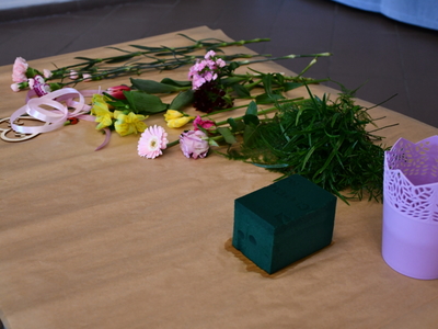Materiały potrzebne do stworzenia pachnącego flowerboxa