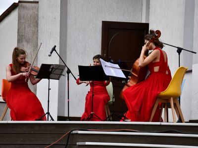 UpBeat Quartet - od lewej: skrzypce - Joanna Trzaska,  skrzypce - Natalia Zhukava, altówka - Weronika Rácz, wiolonczela - Zuzanna Siepietowska