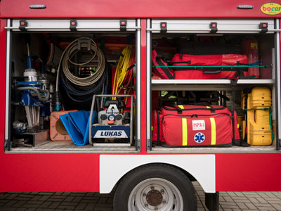 Dożynki Gminne 2021 - pokaz strażacki