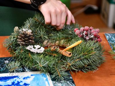 Jesienne warsztaty dekoracyjne - wieniec na drzwi