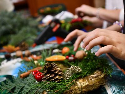 Jesienne warsztaty dekoracyjne - wieniec na drzwi