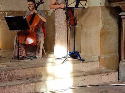 UpBeat Quartet w kościele ewangelickiem podczas koncertu