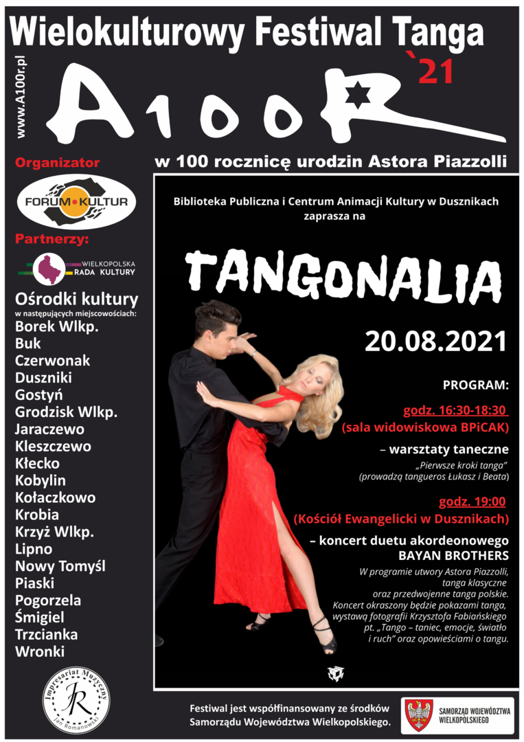 Plakat - Tangonalia - 20 sierpnia