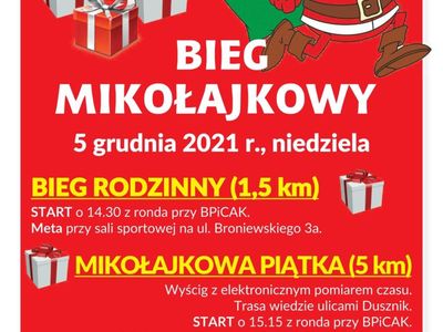 5 grudnia - Bieg Mikołajkowy