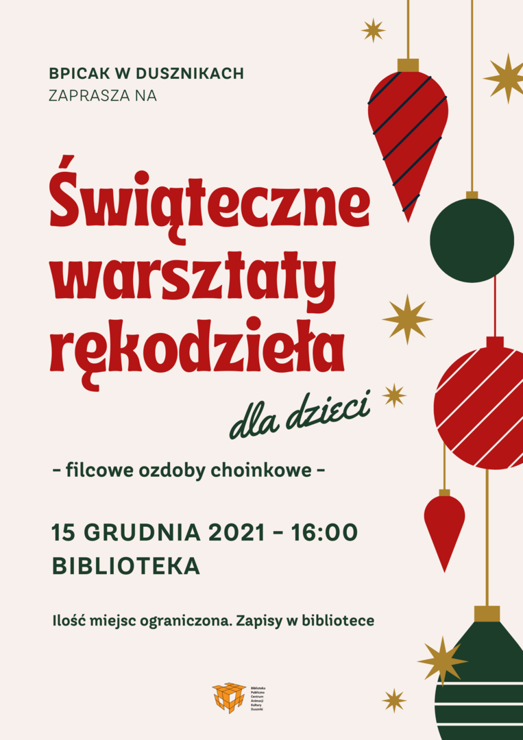 Świąteczne warsztaty rękodzieła 