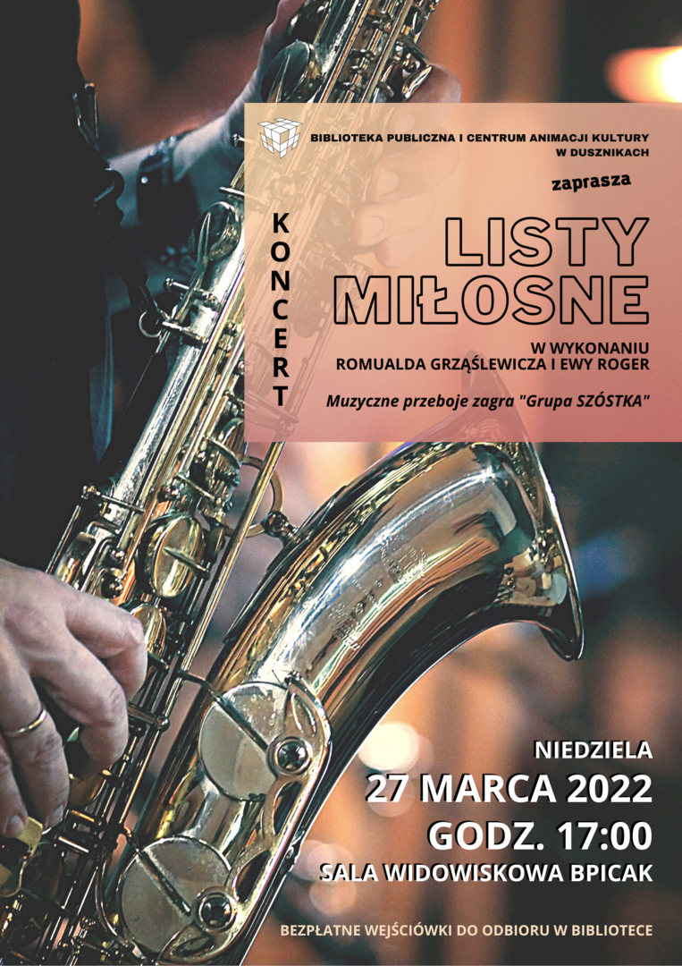 27 marca - koncert "Listy miłosne"