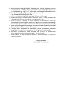Klauzula informacyjna RODO.