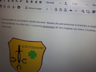 Aplikacja z herbem gminy Gościeradów.