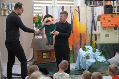 Przywitanie z gajowym Chrobotkiem.