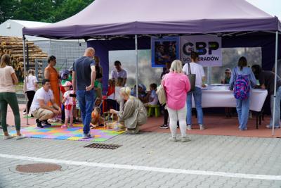 Stoisko Gminnej Biblioteki Publicznej w Gościeradowie.