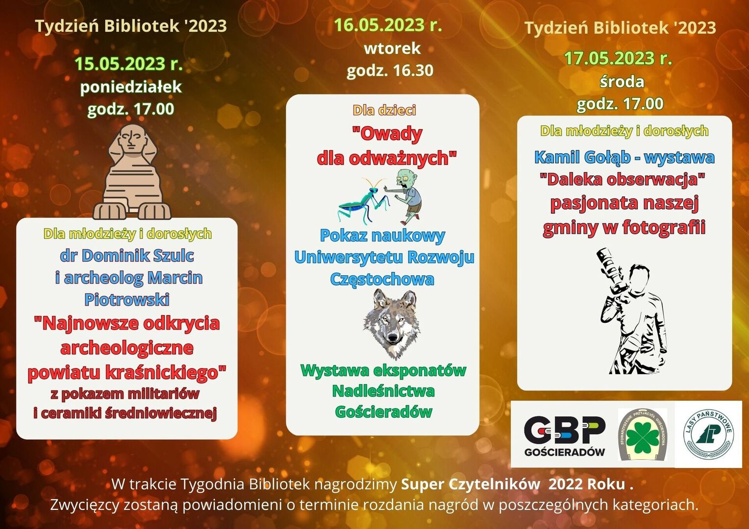 Ulotka Tygodnia Bibliotek 2023 roku - strona 1.