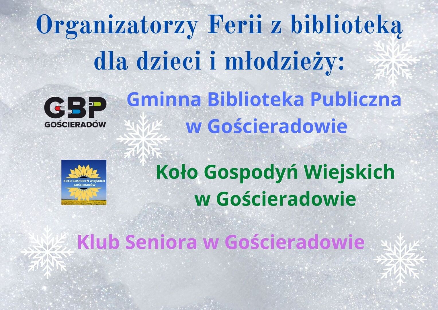 Informacja o organizatorach ferii.
