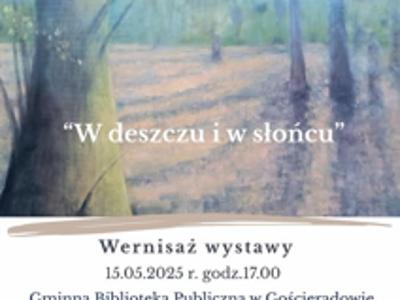 Plakat informujący o wernisażu wystawy malarstwa Jolanyty Witek.