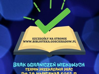 Plakat o konkursie na filmik reklamowy o książce