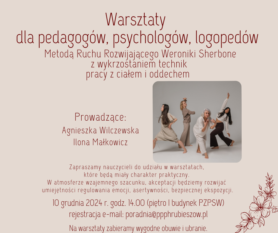 Warsztaty dla nauczycieli zaproszenie