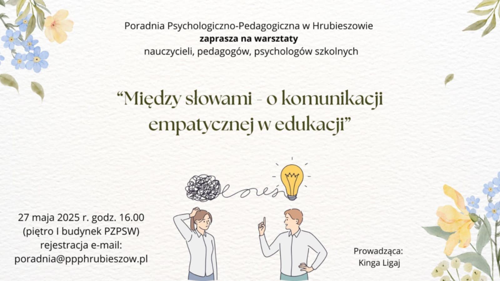 Zaproszenie na warsztaty dla nauczycieli