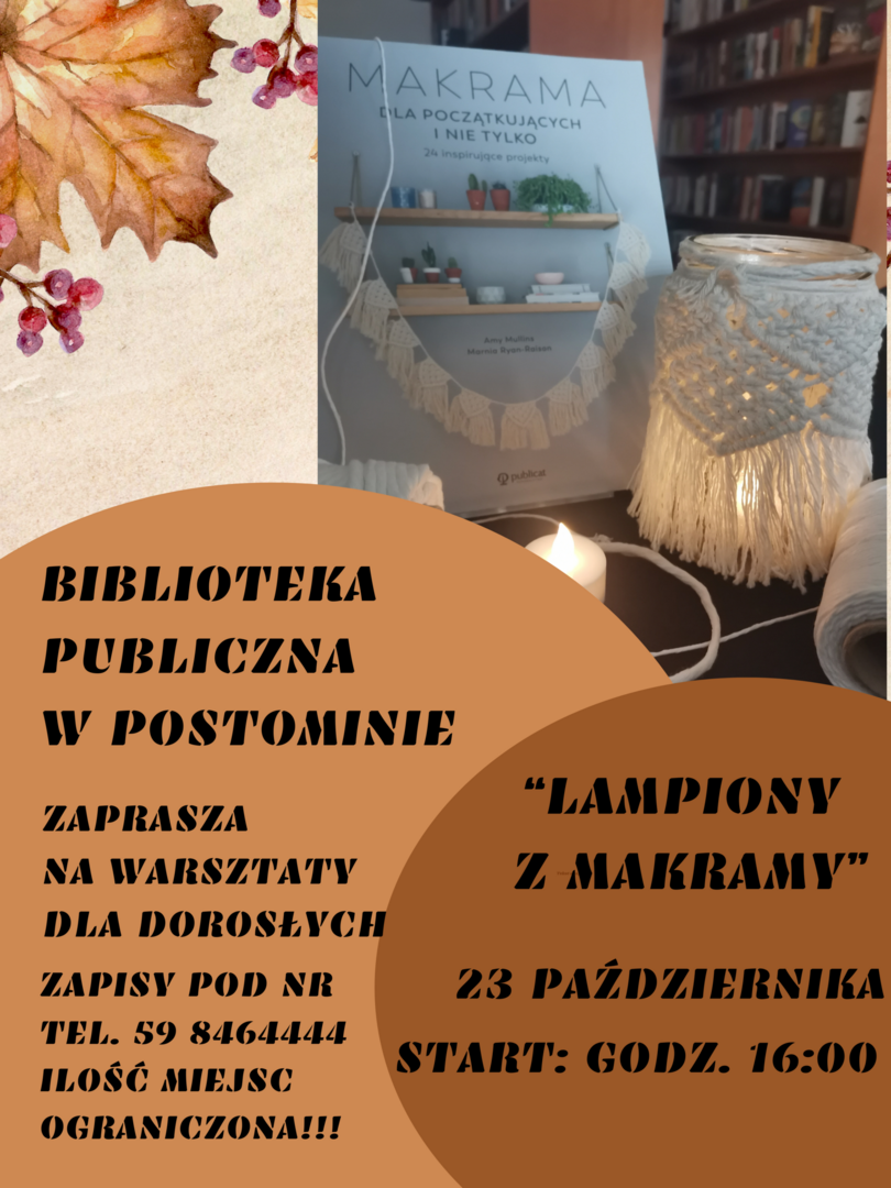 plakat -warsztaty z makramy