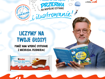 plakat  ,,Przerwa na wspólne czytanie i ilustrowanie”