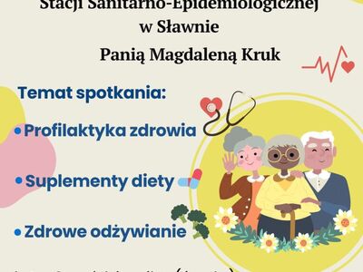 plakat zapraszający seniorów na spotkanie