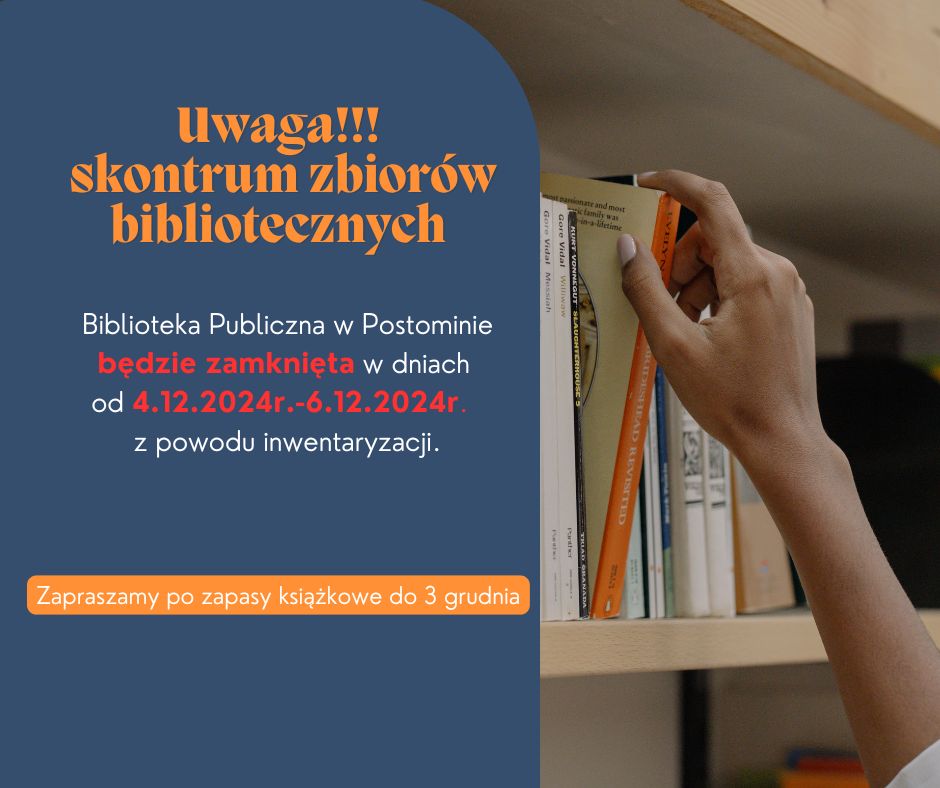 plakat - skontrum w bibliotece