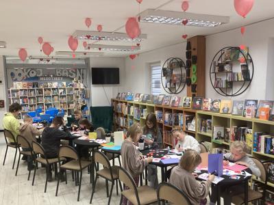 walentynki w bibliotece - warsztaty